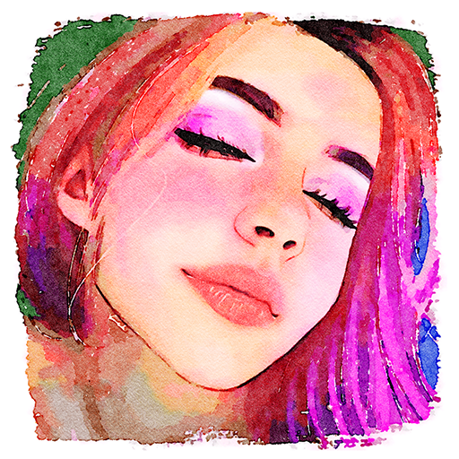 watercolor color by number logo