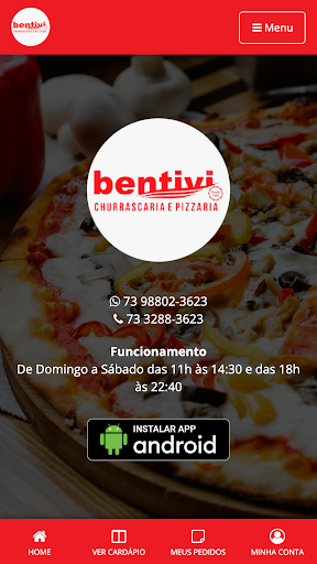 Android application Churrascaria Pizzaria Bentivi screenshort
