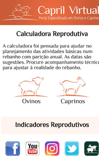 Android application Calculadora Reprodutiva screenshort