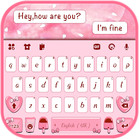 Фон клавиатуры Girly Pink SMS