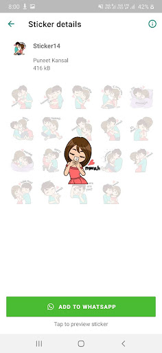 Android application 18+ Love Stickers app screenshort