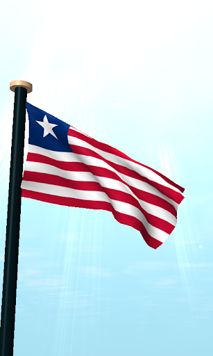 Liberia Flag 3D Live Wallpaper Screen 2