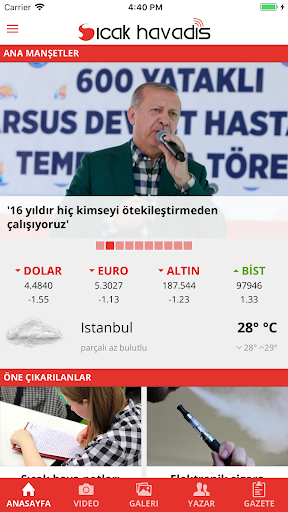 Android application Sıcak Havadis screenshort