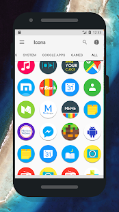 Pixel Nougat - Tangkapan Layar Paket Ikon