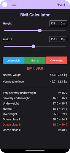 BMI Calculator - Tính Toán BMI Screen 3