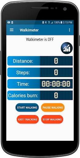 Android application Walkimeter screenshort