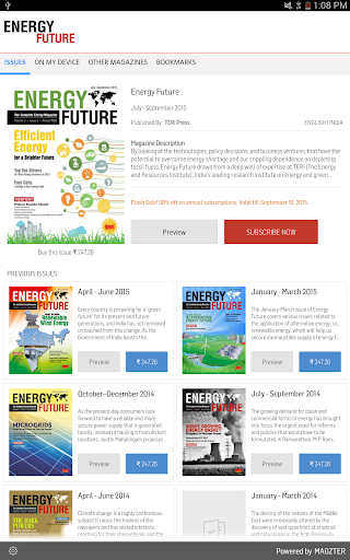 Android application Energy Future screenshort