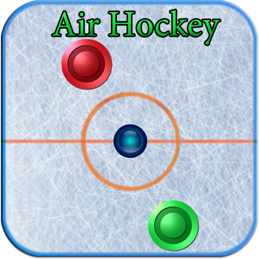 Air hockey arcade game logo