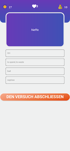 Android application lerne Englisch screenshort