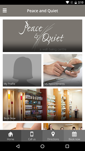 Android application Peace and Quiet Day Spa screenshort