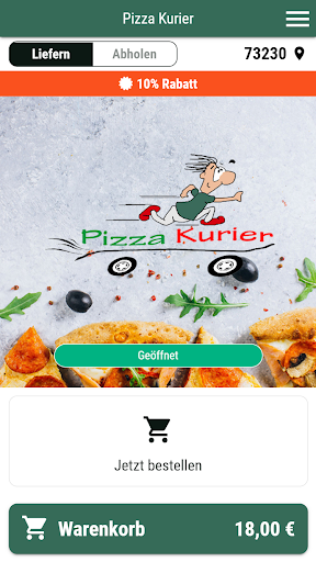 Android application Pizza Kurier screenshort