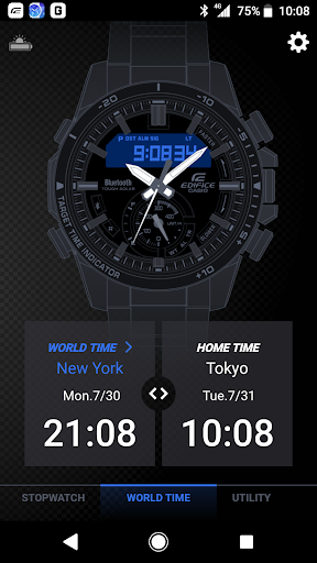 Screenshot of EDIFICE Connected