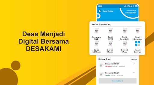 Android application Desa Kami screenshort