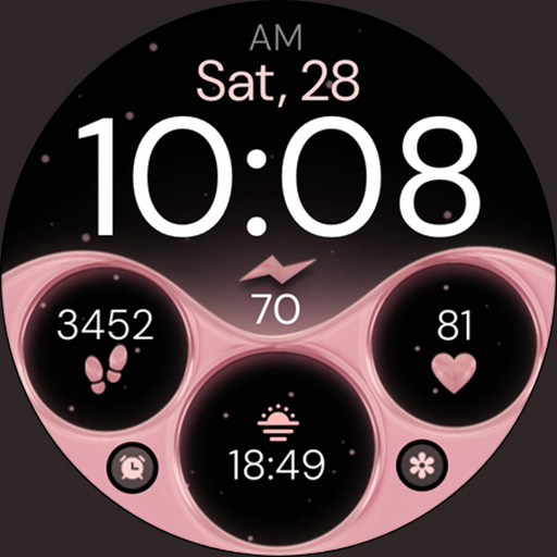 Rose Gold digital watch face