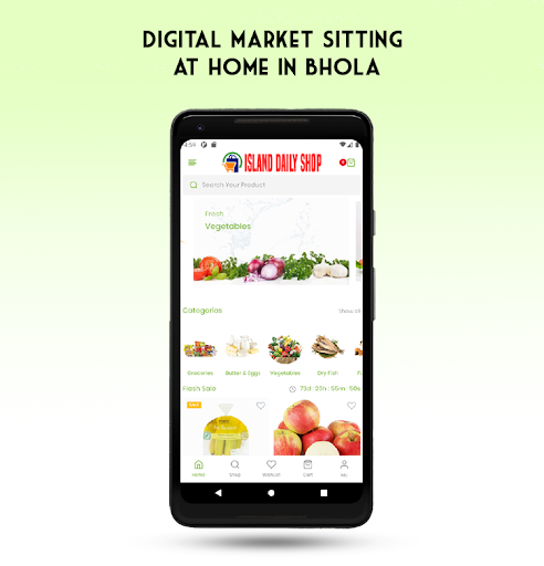 Android application ISLAND DAILY SHOP screenshort