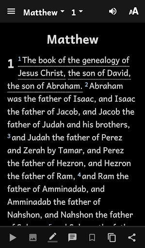 Screenshot of ESV Audio Bible