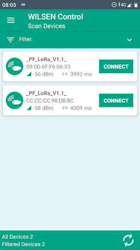 Android application WILSENcontrol screenshort