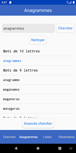 Dictionnaire de Scrabble Screen 2