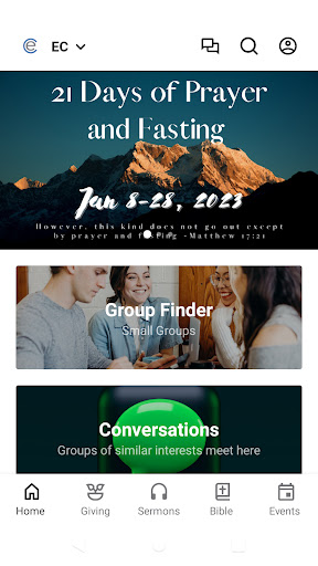 Android application Evidence Church screenshort