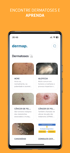 Android application dermap. screenshort
