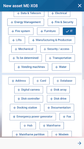 Planon Inventory App Screen 3