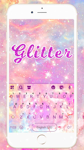 Android application Pink Glitter Swirl Keyboard Ba screenshort