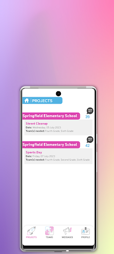 The Teamme App Screen 3
