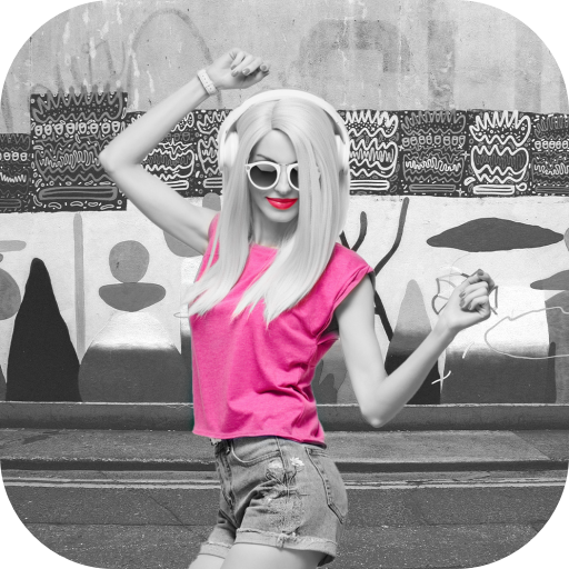 Black White Photo Background logo