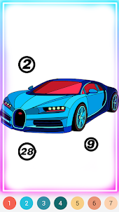 Cars Coloring by Number Book