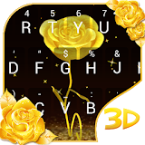 3D Gold Rose Theme&Emoji Keyboard icon