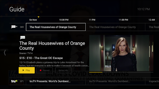 Screenshot of StratusIQ Fiber TV