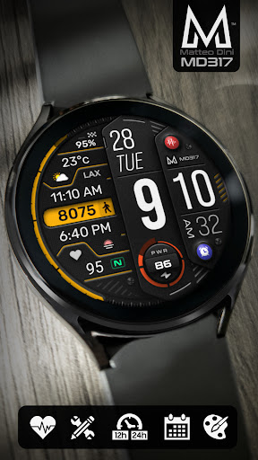 Android application MD317 Digital Watch Face screenshort