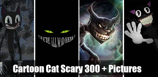 Cartoon Cat Scary Wallpaper 4K