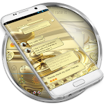Cover Image of Tải xuống Tin nhắn SMS Chủ đề trái tim vàng  APK