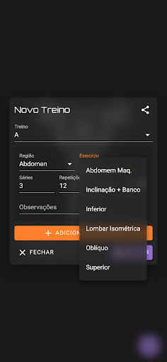 Android application Academinha Gerencie seu Treino screenshort