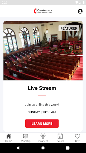 Android application Centenary UMC screenshort