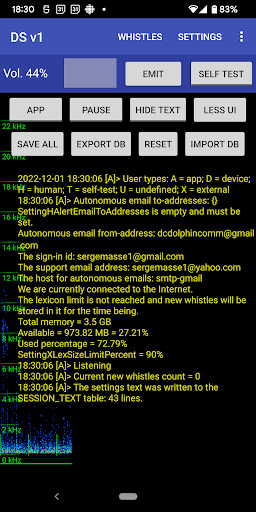 Android application DS Dolphin Surface screenshort