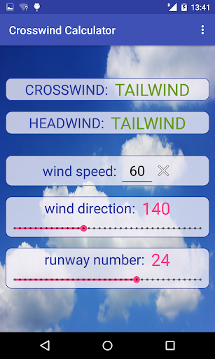 Crosswind Calculator Screen 2