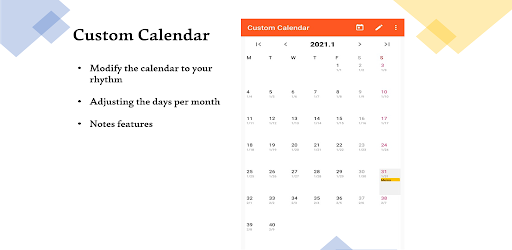 Custom Calendar Android App