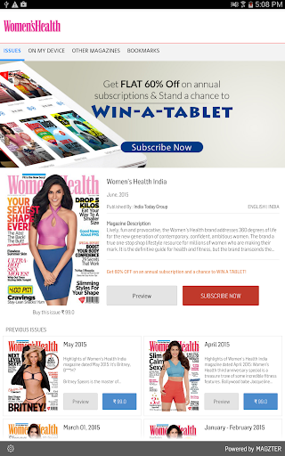 Android application Women's Health India screenshort