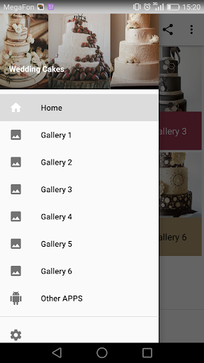 Screenshot of Wedding Cakes