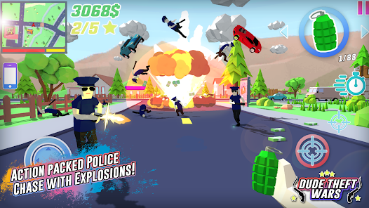 Dude Theft Wars Shooting Games screenshot 1
