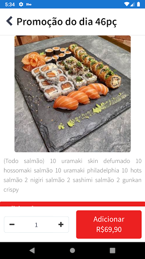 Takumi Sushi Delivery Screen 2