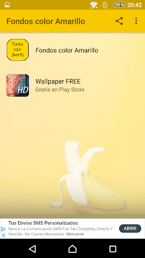 Android application AMARILLO COLOR Wallpaper HD screenshort