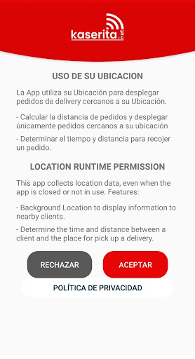 Android application Kaserita Conductores screenshort