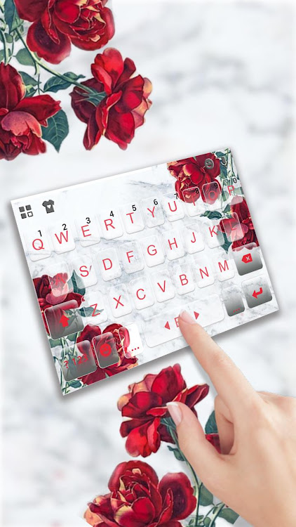 Marble Red Rose Keyboard Theme - 7.1.5_0329 - (Android)