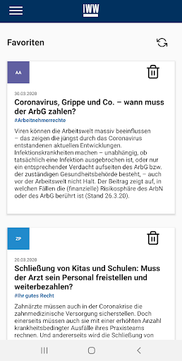 myIWW-App Screen 3