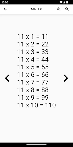 MathTables Screen 3