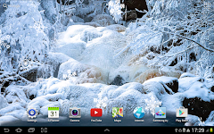 screenshot of Winter Waterfalls Wallpaper