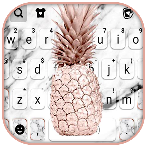 Pineapple Marble Keyboard Back logo